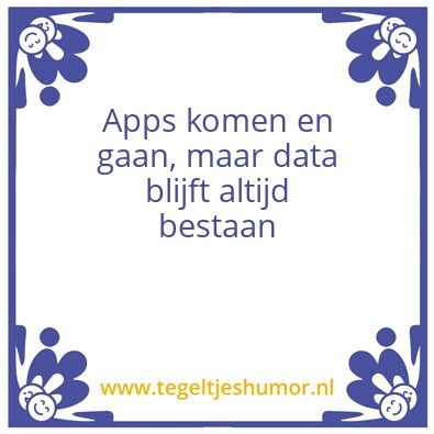 Tegeltje: Data is goud