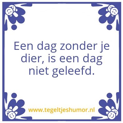 Tegeltje: Dieren