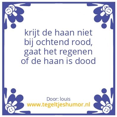Tegeltje: Ochtend rood