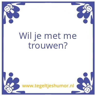 Tegeltje: Trouwen