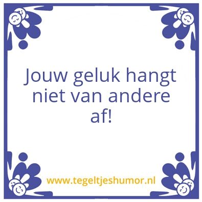 Tegeltje: Geluk