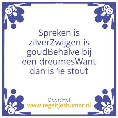 Tegeltje: Hoi