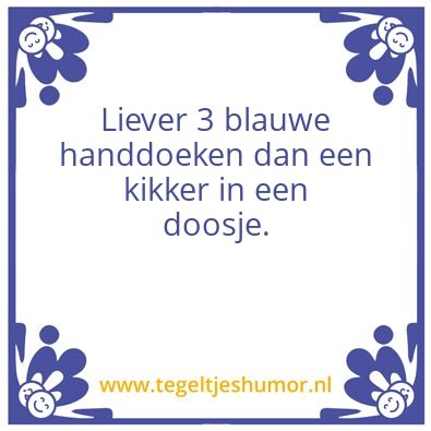 Tegeltje: Handdoeken