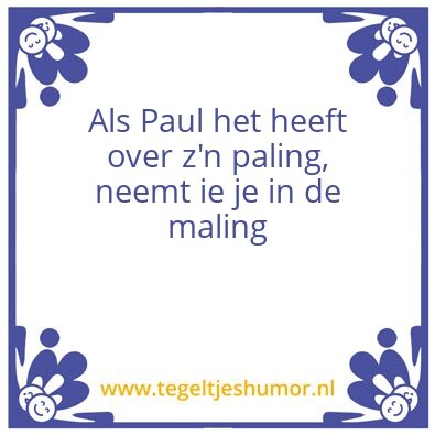 Tegeltje: Ties
