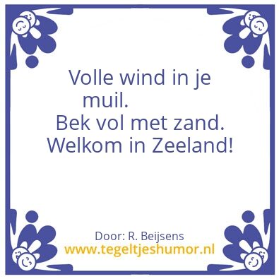 Tegeltje: Zeeland