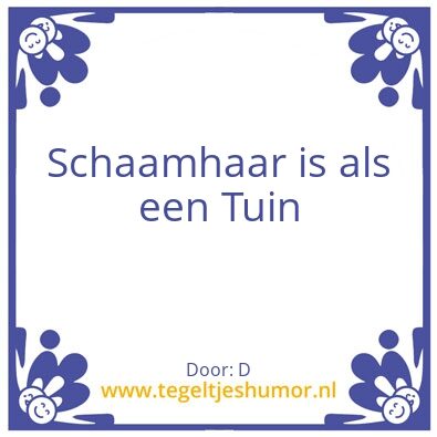 Tegeltje: D
