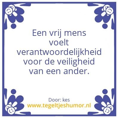 Tegeltje: vrijheid