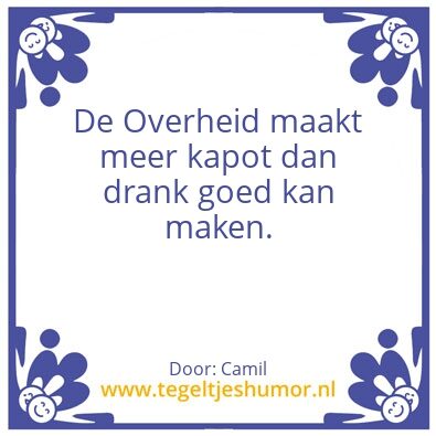 Tegeltje: Steun de horeca