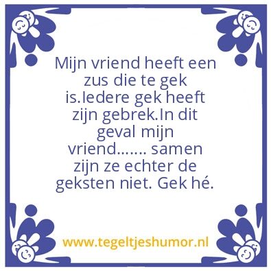 Tegeltje: Humor