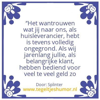Tegeltje: Splinter