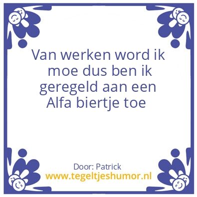 Tegeltje: ALFA bier