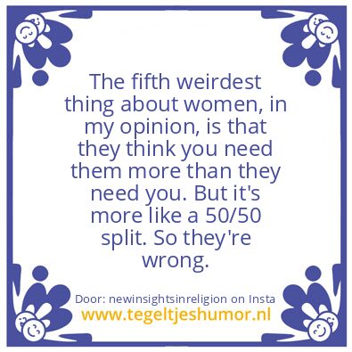 Tegeltje: I did not know