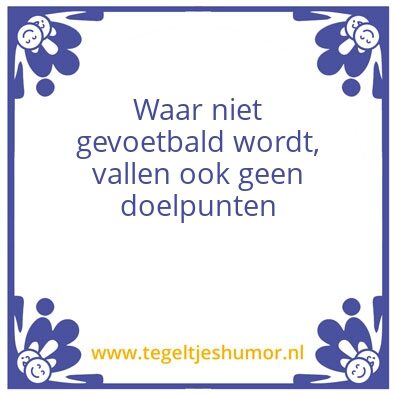 Tegeltje: Voetbal
