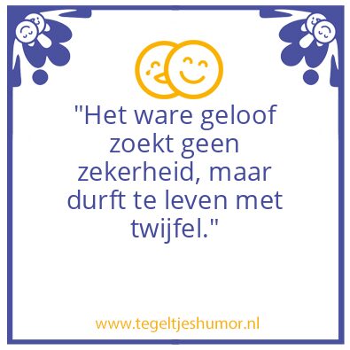 Tegeltje: Twijfel