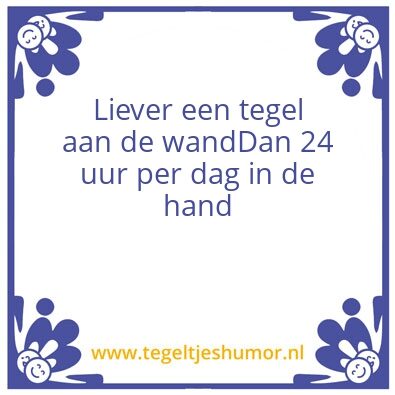 Tegeltje: tegel