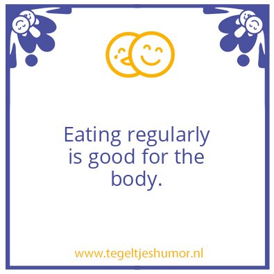 Tegeltje: eating