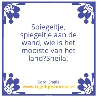 Tegeltje: Spiegeltje