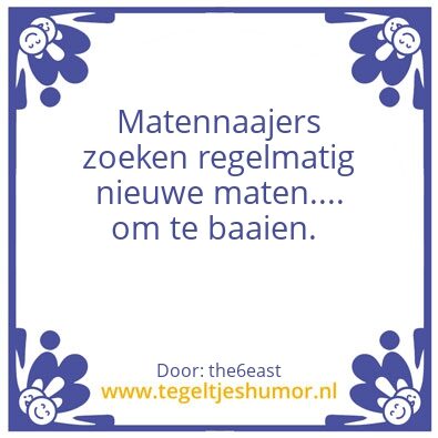 Tegeltje: Maten