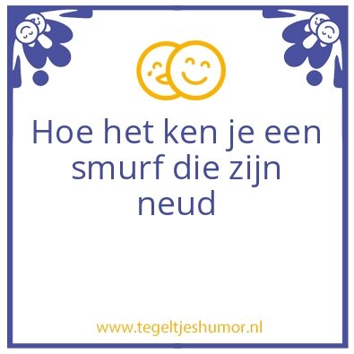 Tegeltje: Smurf