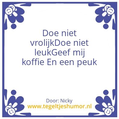 Tegeltje: Koffie