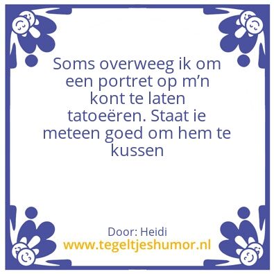 Tegeltje: Tattoo