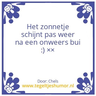 Tegeltje: nu en dan