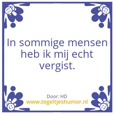 Tegeltje: Mensen
