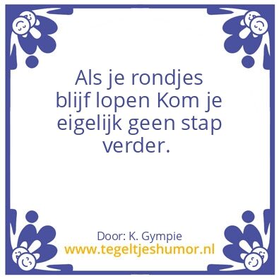 Tegeltje: Rondje