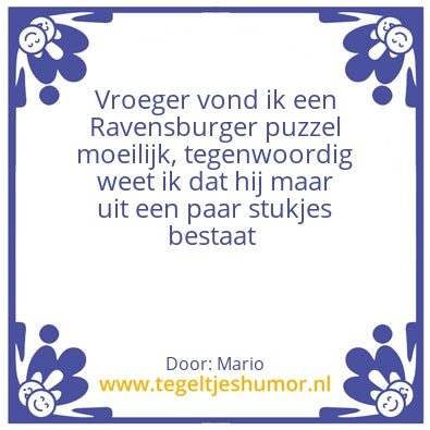 Tegeltje: Tegenwoordig