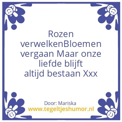Tegeltje: Love
