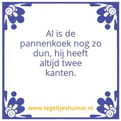 Tegeltje: Pannenkoek