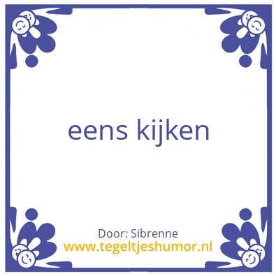 Tegeltje: leuk
