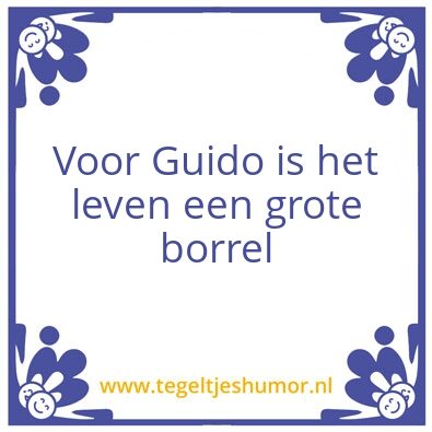 Tegeltje: Guido