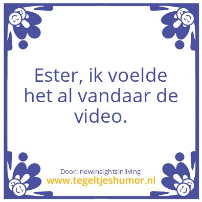 Tegeltje: strange and not good