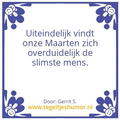 Tegeltje: Ik ben Gerrit.