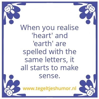 Tegeltje: Heart and earth