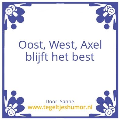 Tegeltje: Axel