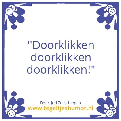 Tegeltje: doorklikken