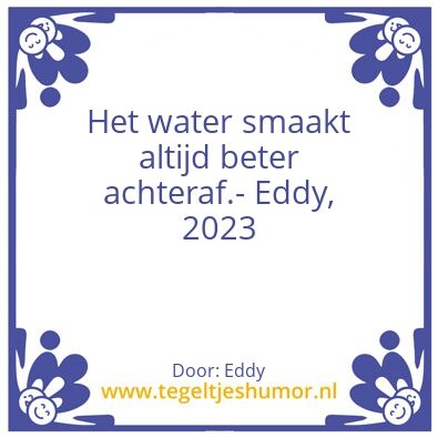 Tegeltje: Water