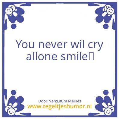 Tegeltje: Smile