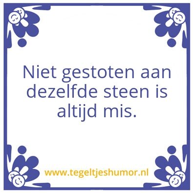 Tegeltje: mop