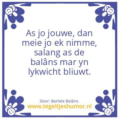 Tegeltje: Lykwicht.