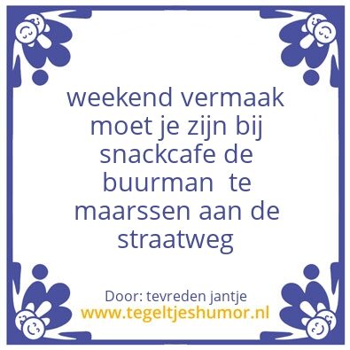 Tegeltje: gezellige gast