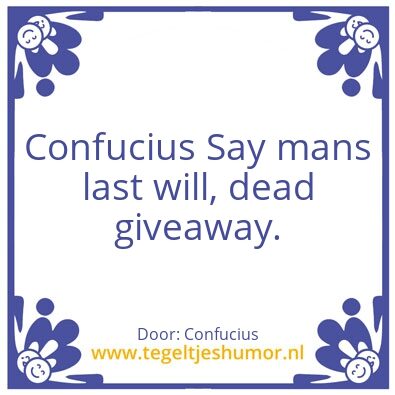 Tegeltje: Confucius