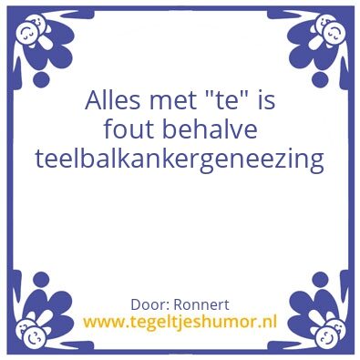 Tegeltje: Kanker