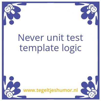 Tegeltje: Unit testing