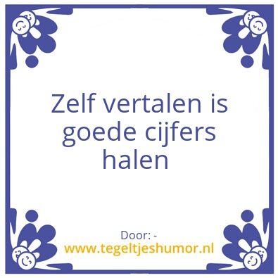 Tegeltje: Vertalen