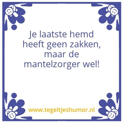 Tegeltje: Mantelzorger