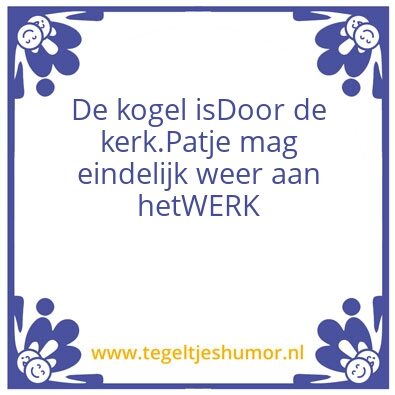 Tegeltje: Werk
