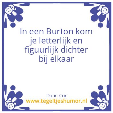 Tegeltje: Burton